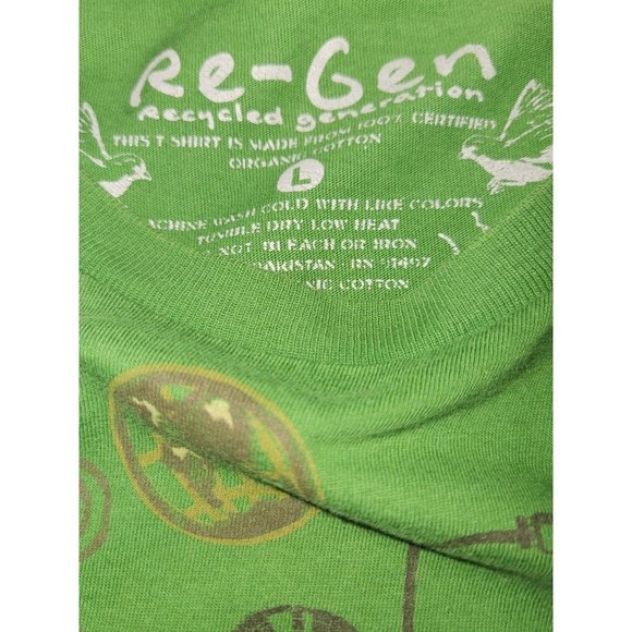 ReGen T-shirt Green Guitar Speakers Vinyl Records Green (L) - Picture 6 of 6